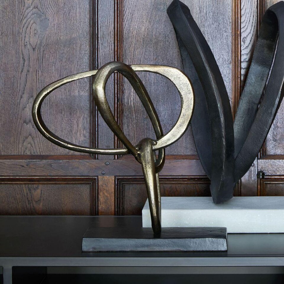 Brass Knot Object on Stand west elm United Kingdom
